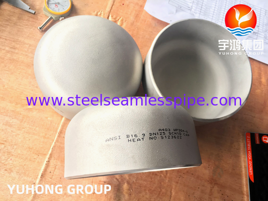 ASTM A403 WP304 ステンレス鋼管キャップ 突合せ溶接継手 ASME B16.9 耐食性