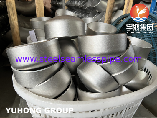 ASTM A403 WP316L 工業用パイプ用で砂吹きされた不鋼鉄のバック・ウェールドキャップ ASME B16.9