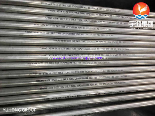 ASTM B622 C22 UNS N06022 Hastelloyの鋼鉄継ぎ目が無い管25*2*6000mm