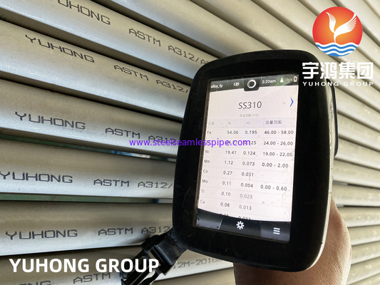 ASTM A312 ASME SA312 TP310S S31008のステンレス鋼の継ぎ目が無い管