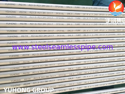 ASTM A213 TP316L S31603 SUS316L ステンレス鋼のシームレス熱交換管